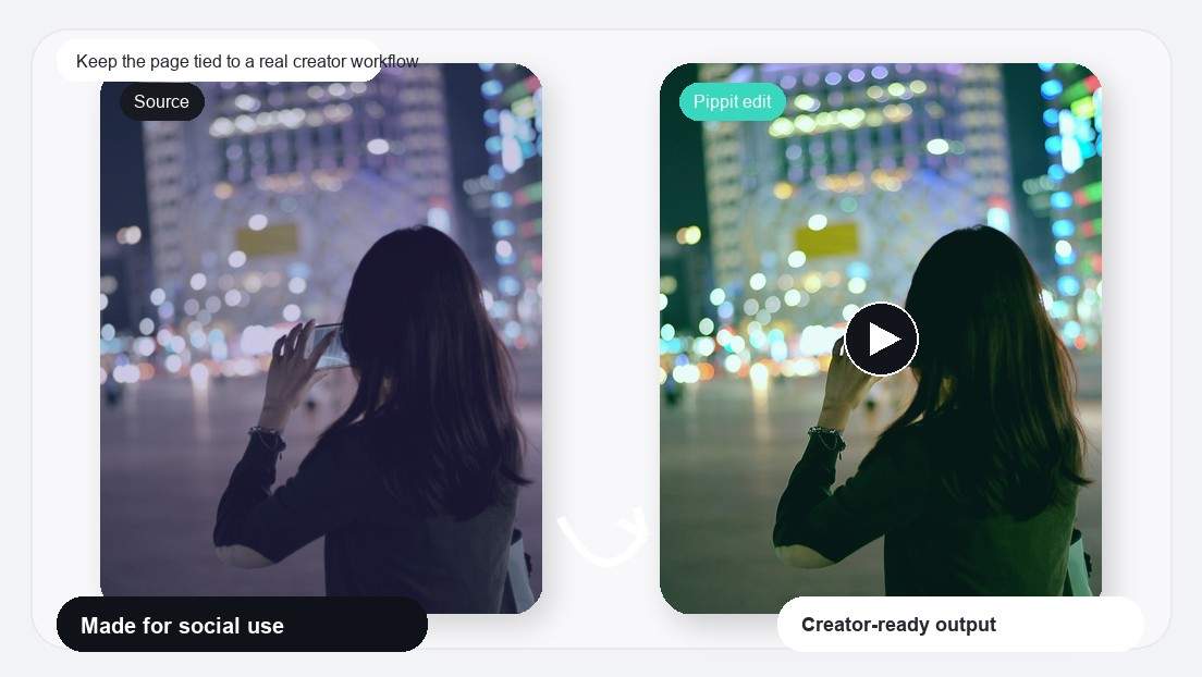 Flicker Photo Transition Video Maker realistic image for keep the page tied to a real creator workflow
