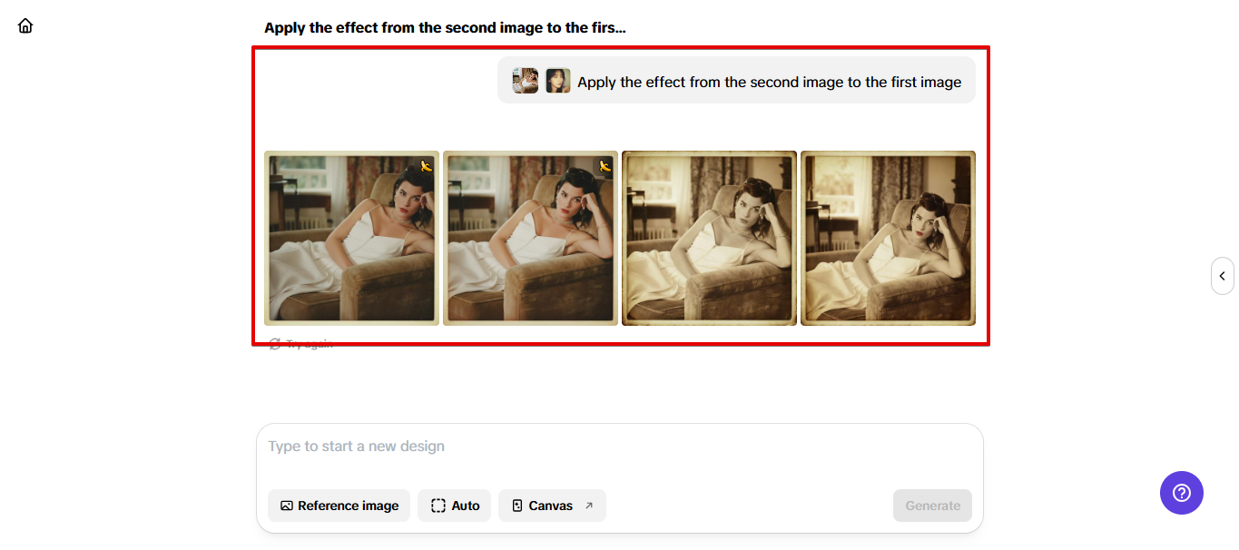 Transfer image style in Pippit