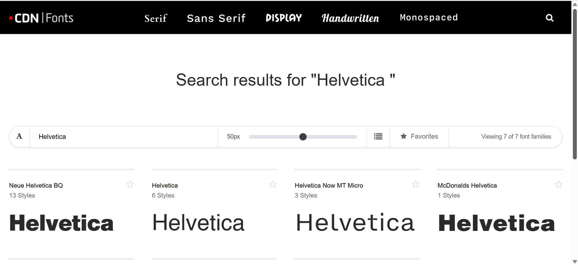 CDNFonts - a perfect tool to generate the Helvetica font