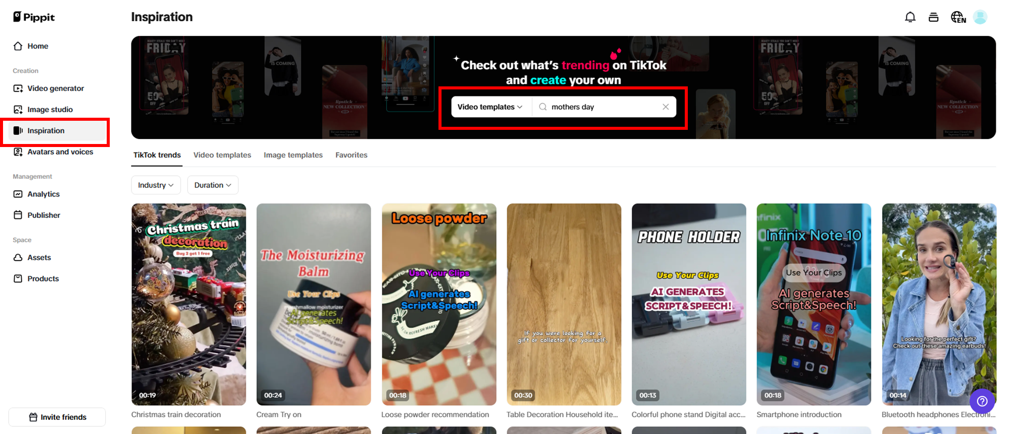 Access inspiration