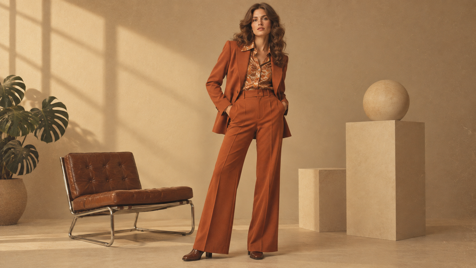 Modebilder der 70er Jahre: Bohemian Field Look