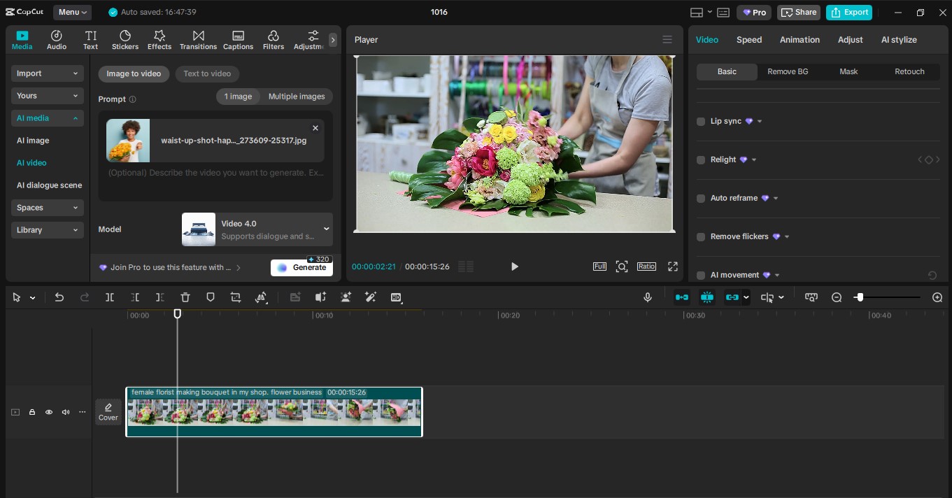 Interface of CapCut desktop video editor- the best tool to edit and customize video