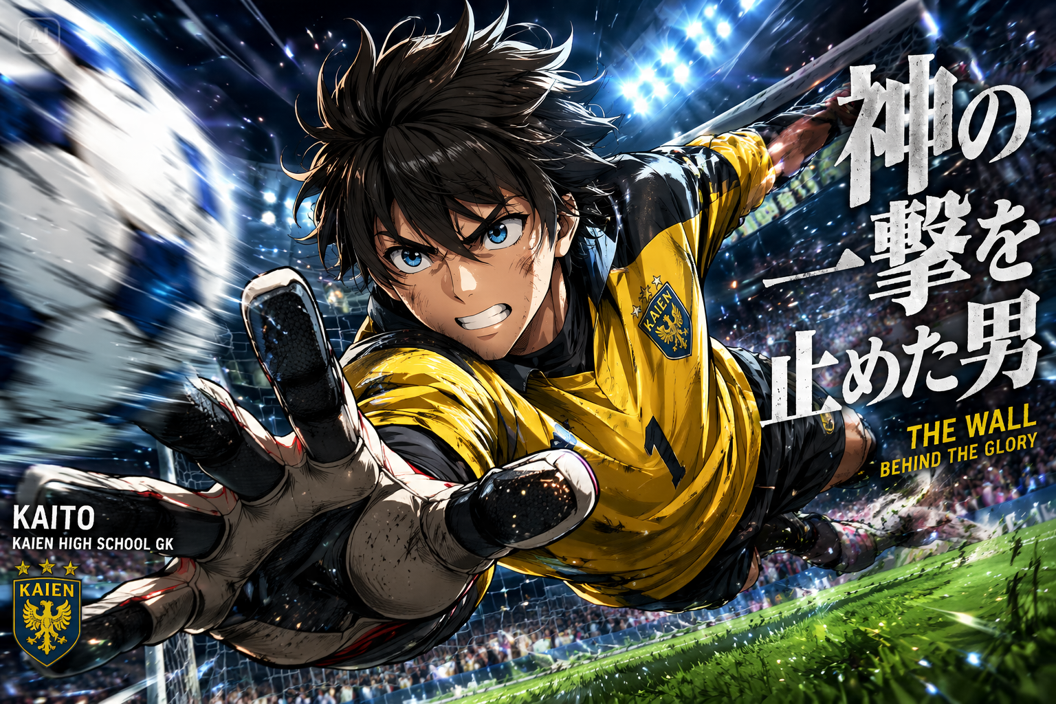 AI anime soccer poster prompt features