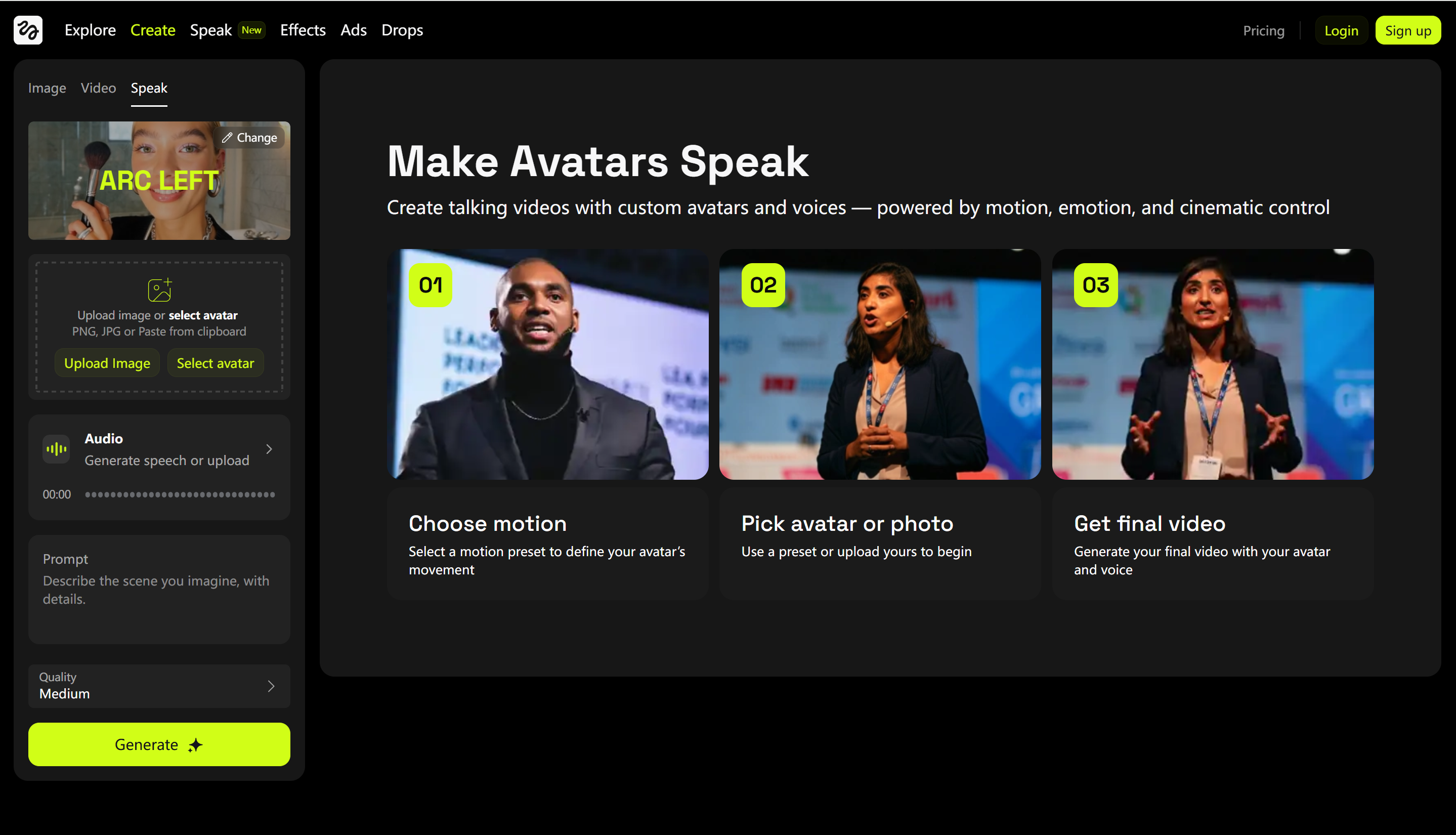 Make avatars speak