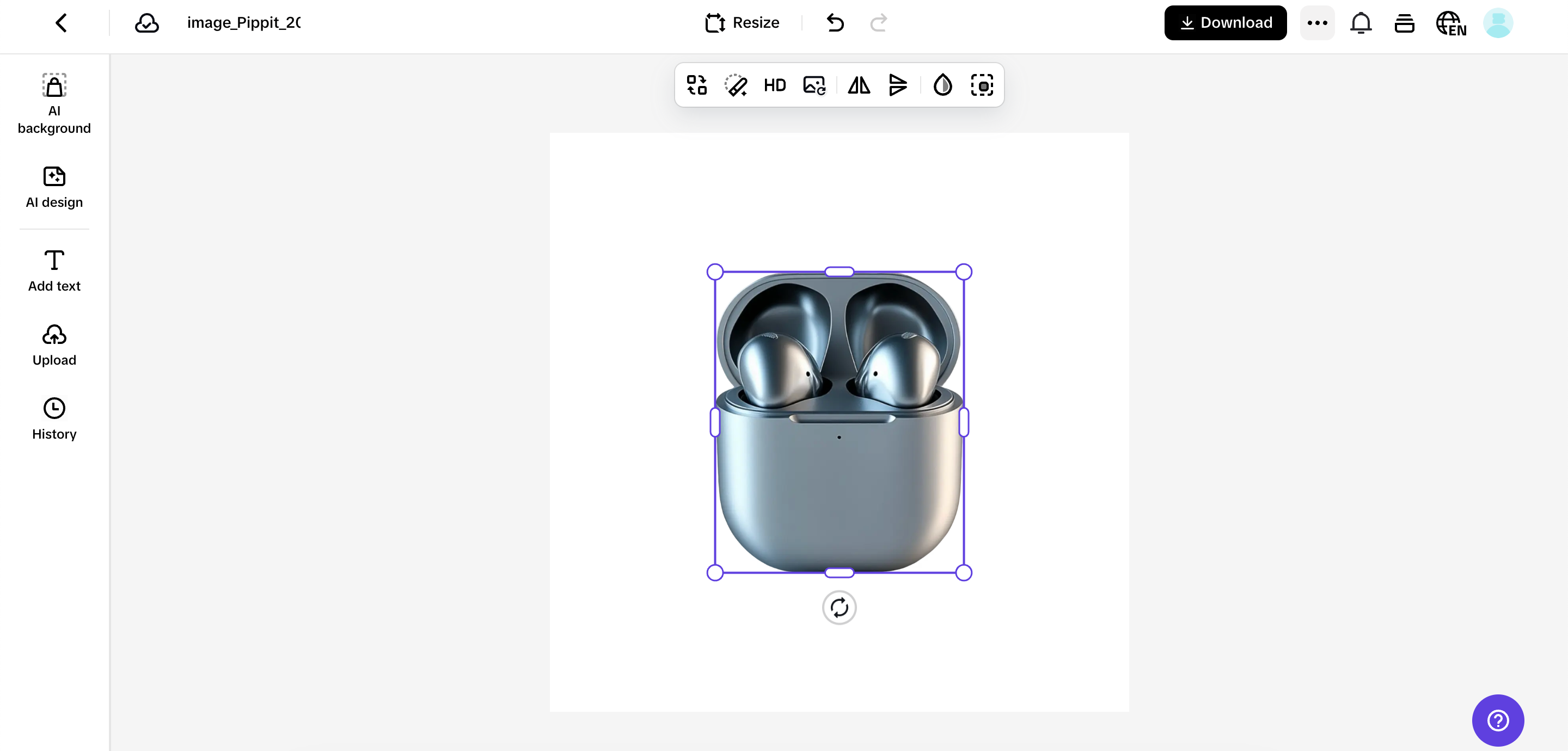 Remove background with one-click