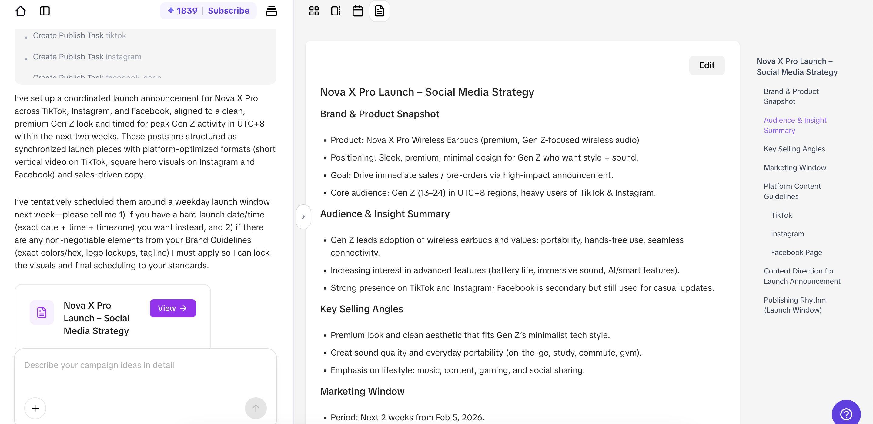 Generate brand strategy