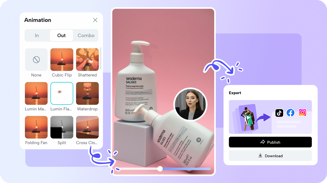 Video editor in Pippit