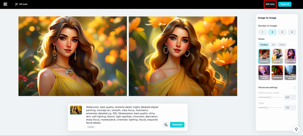 generate AI images