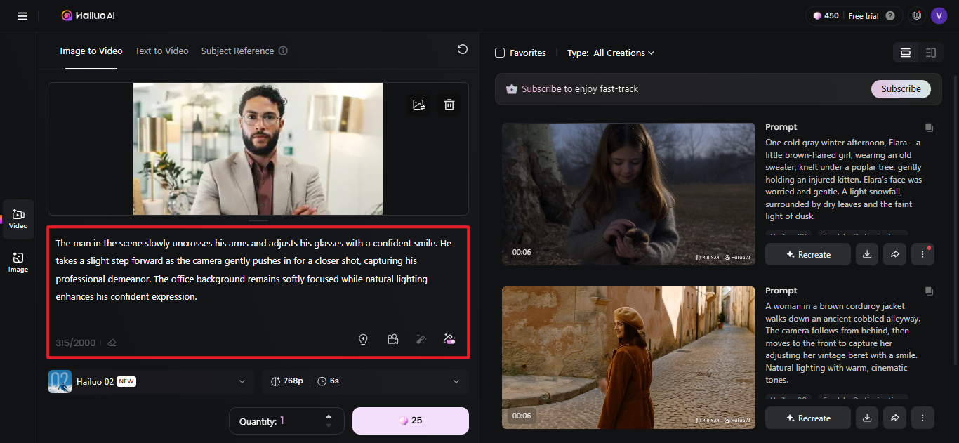 Model video MiniMax gratuit