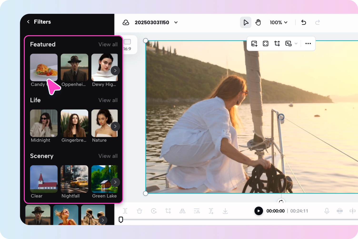Choose and apply filters