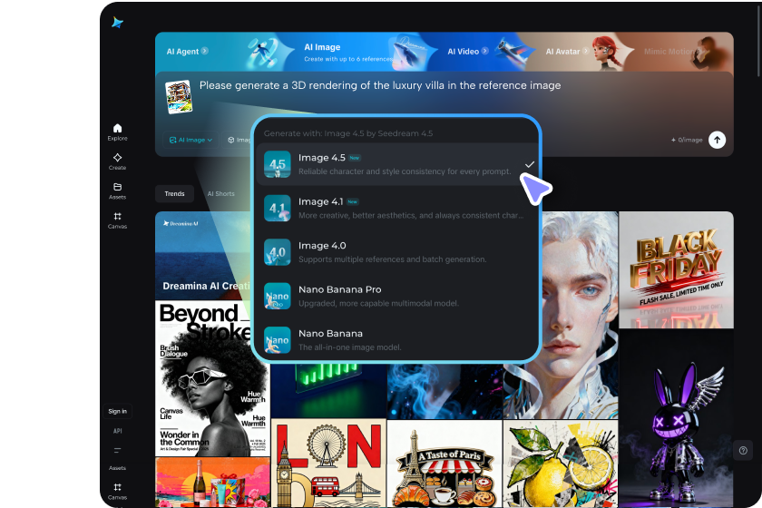 select model and generate