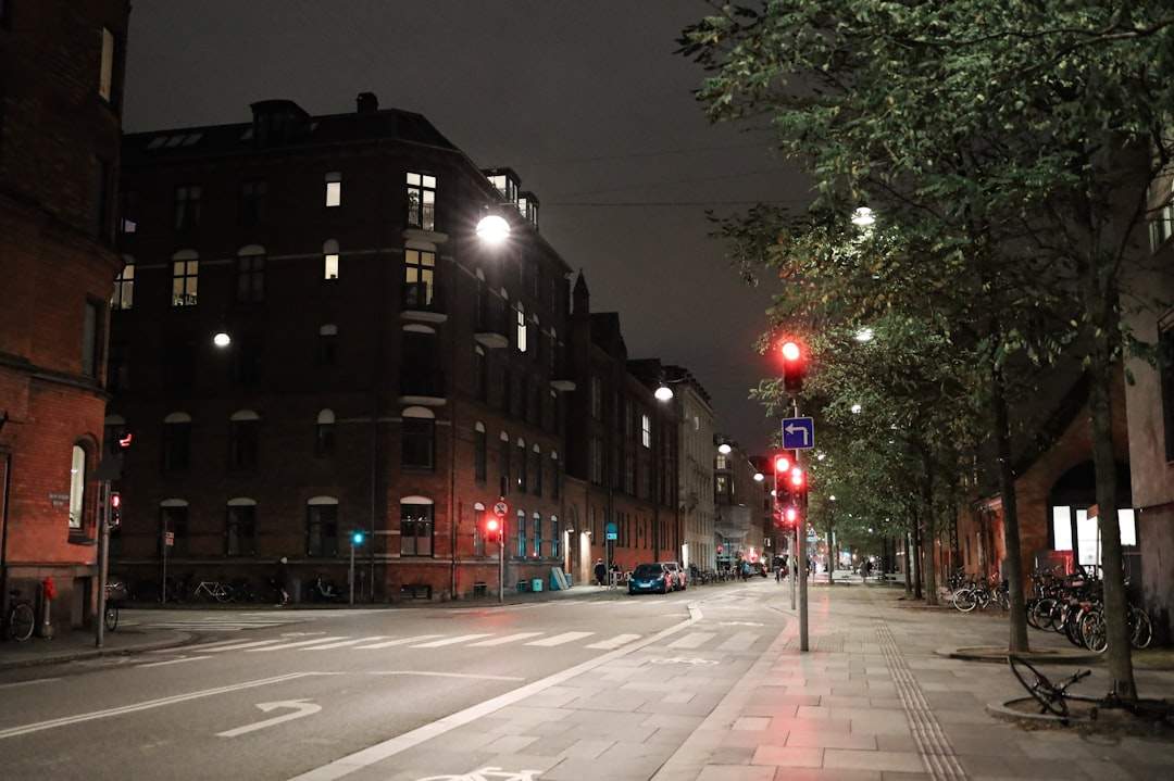 Night city street low-light photo before-and-after concept