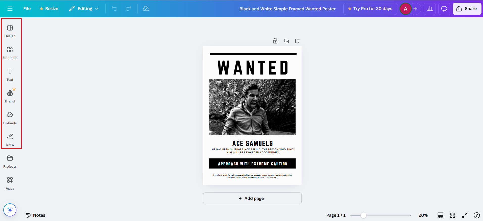 wanted by the FBI poster template