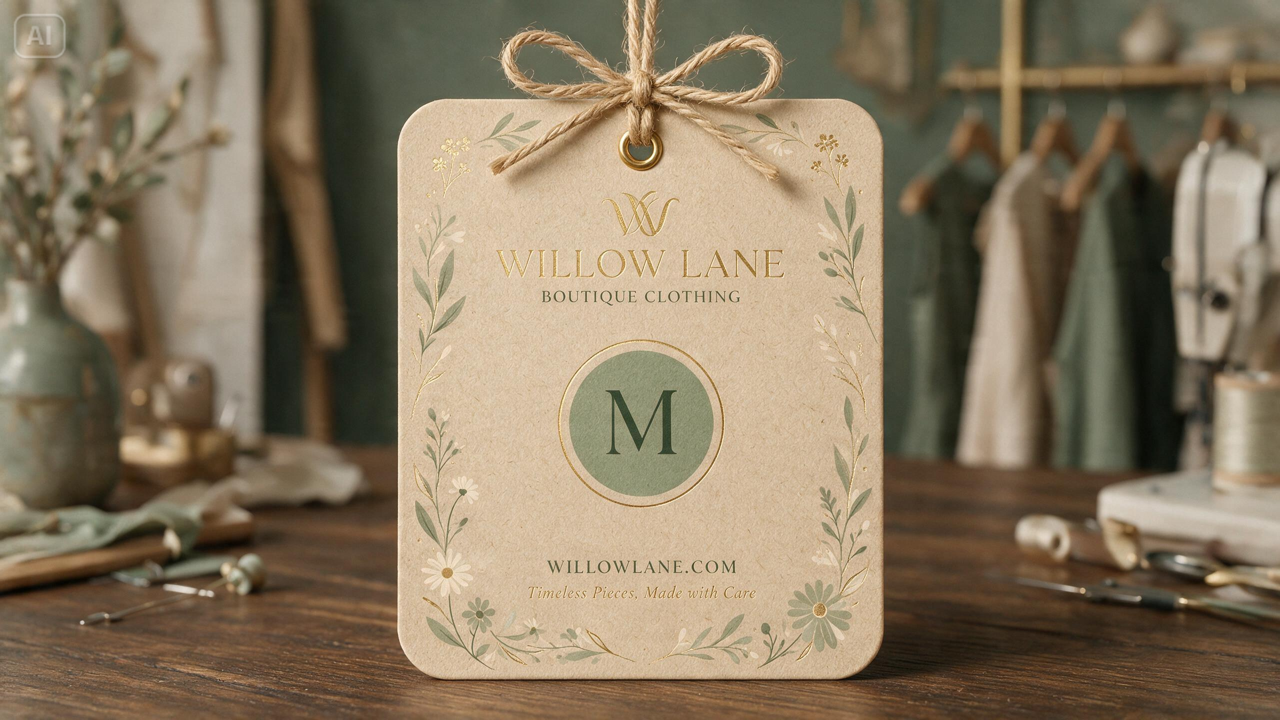 Prompt for a boutique clothing brand tag