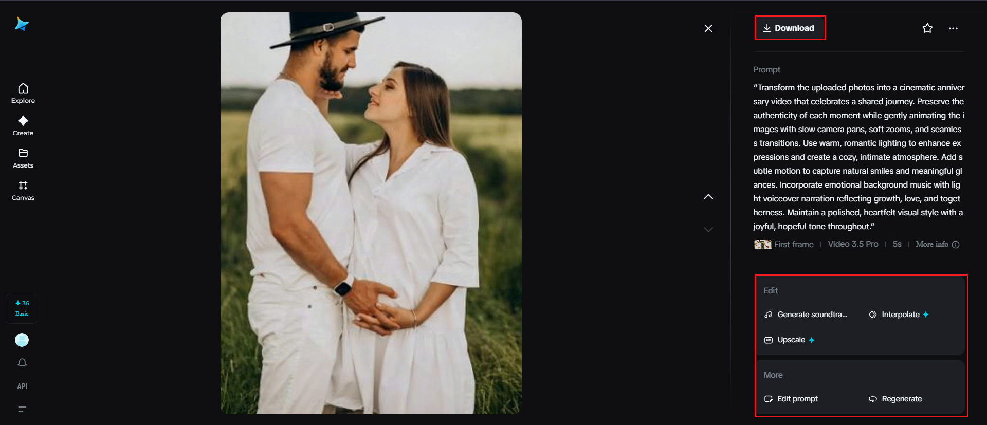 Enhance and download