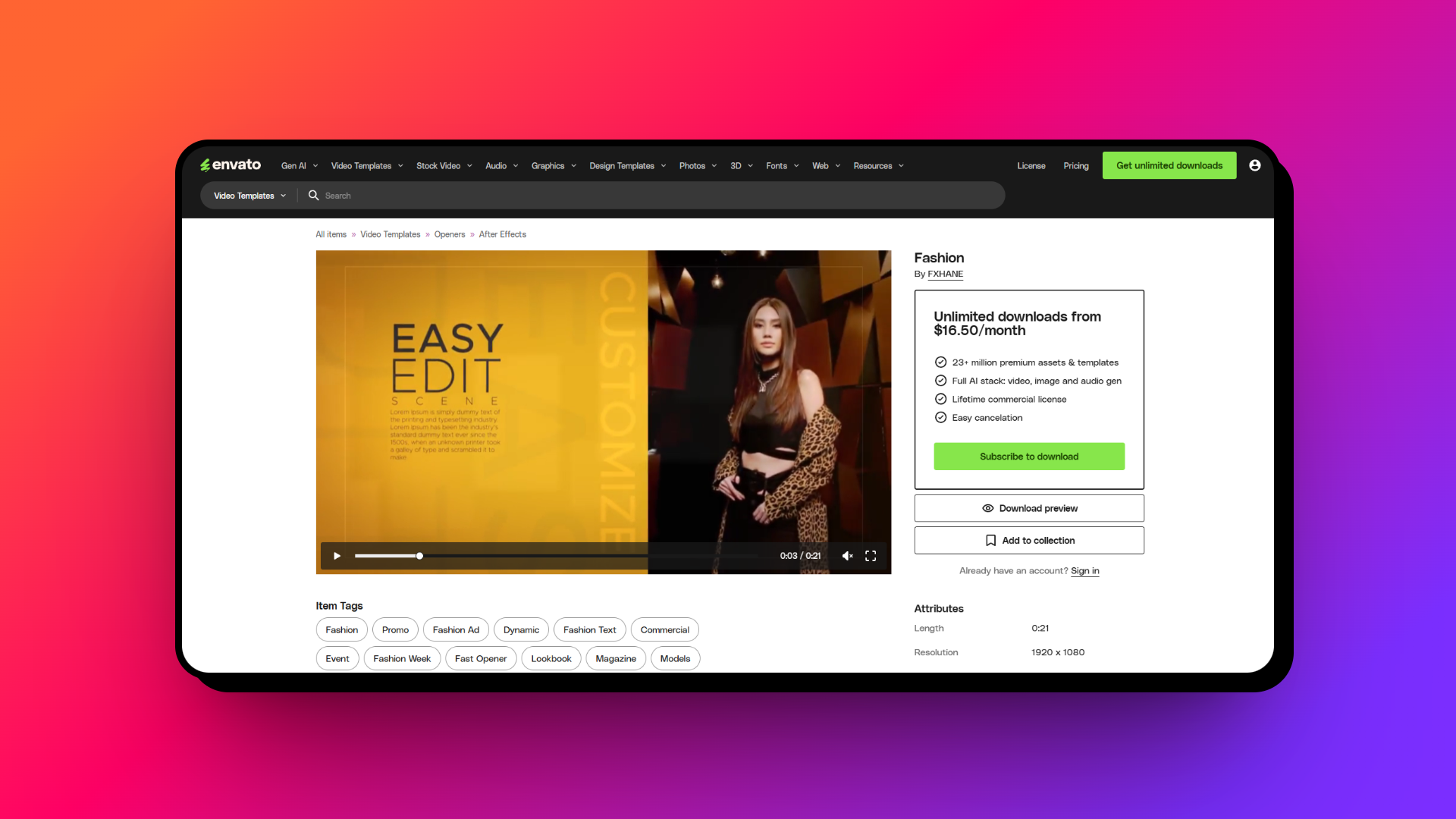 Bir lisans satın almadan önce seçtiğiniz varlıkları önizleyin.