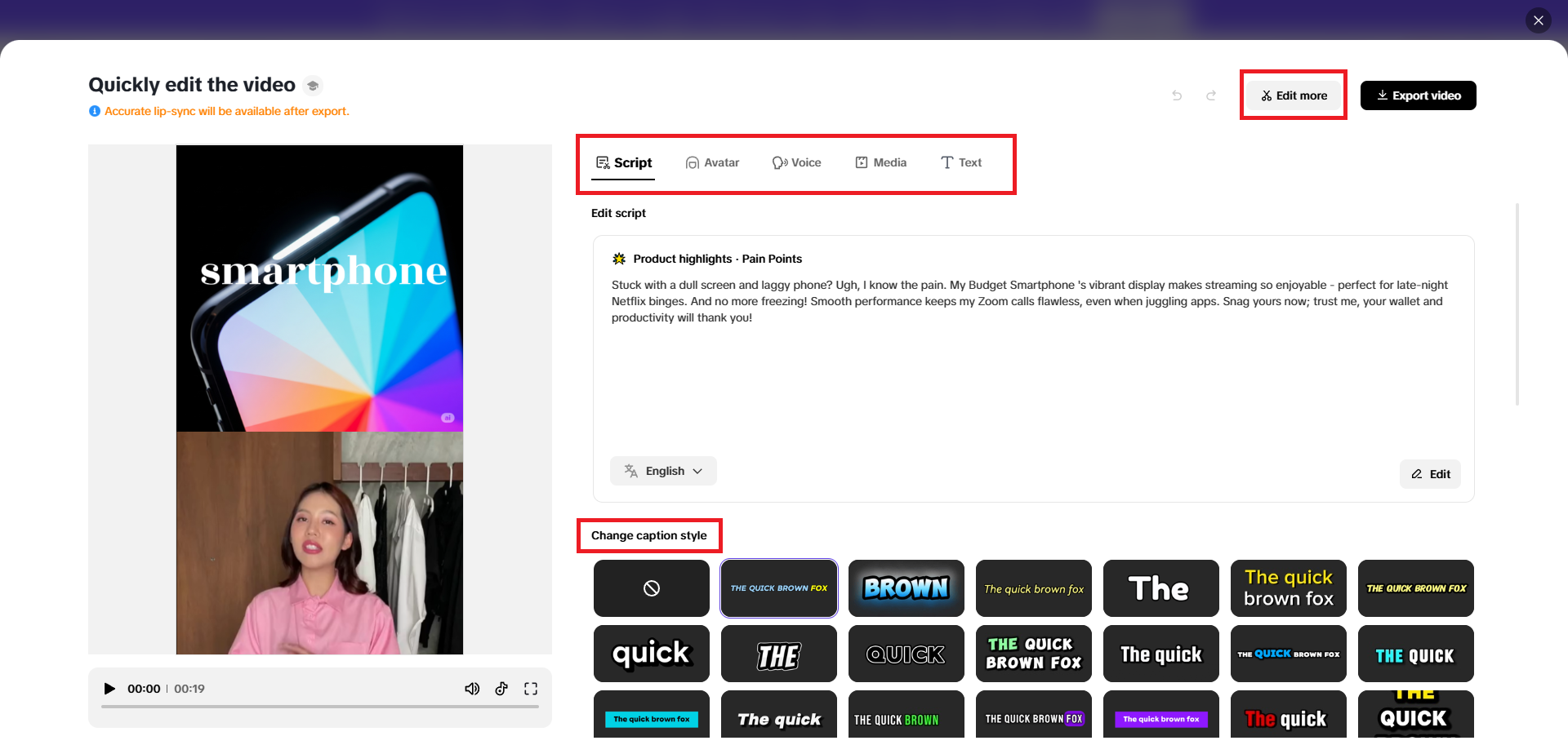 Make any quick adjustments