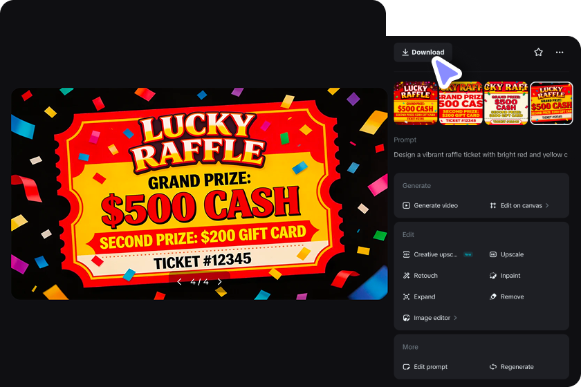 Refine and download your tickets