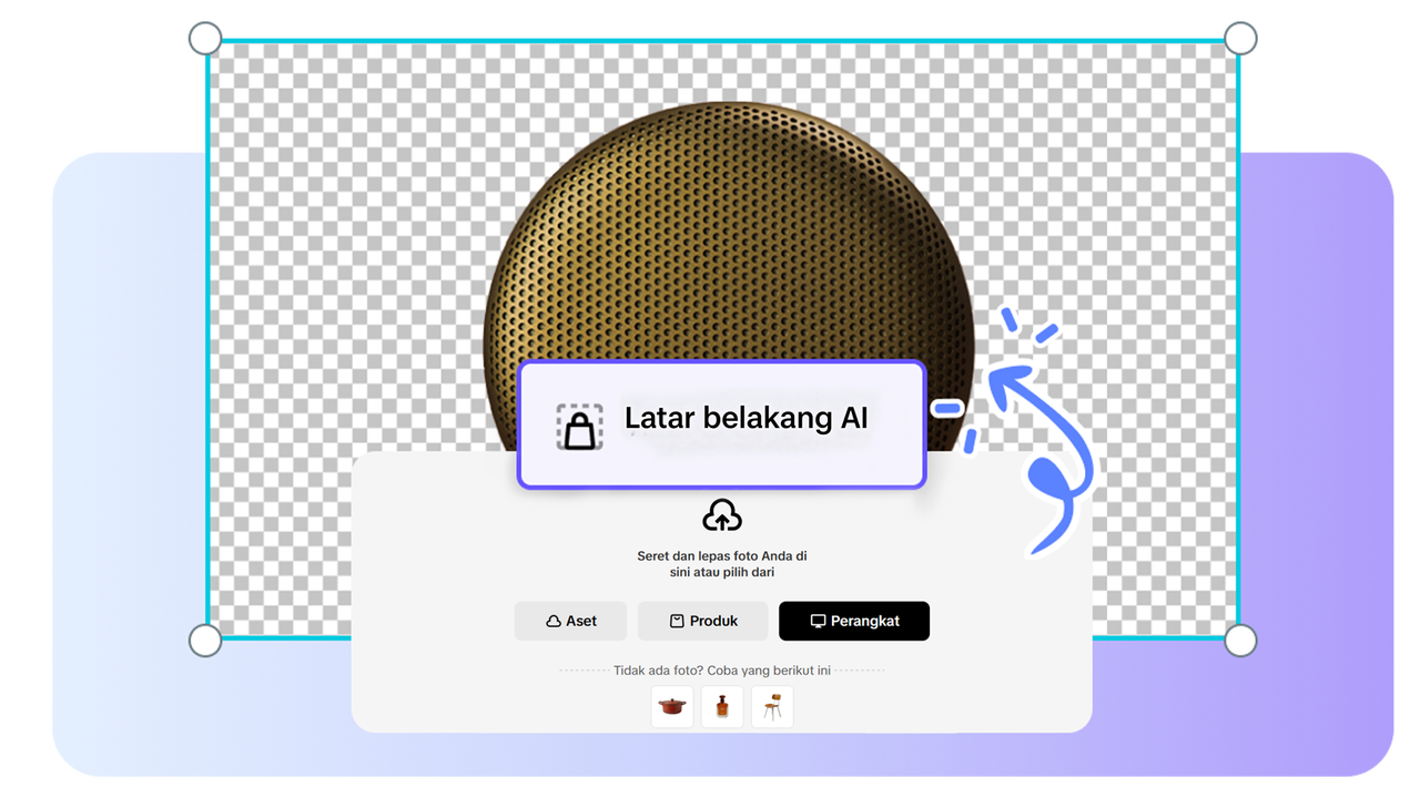 Ganti background foto produk Anda dengan mudah