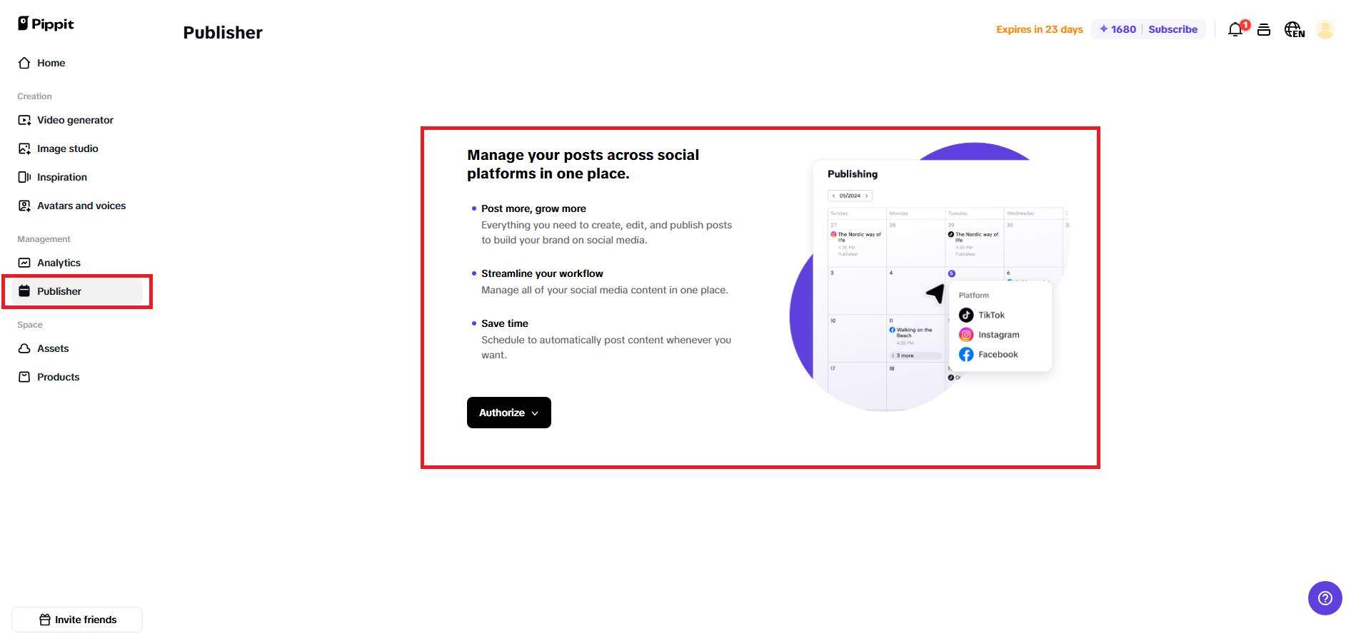 Content scheduling and auto-publishing