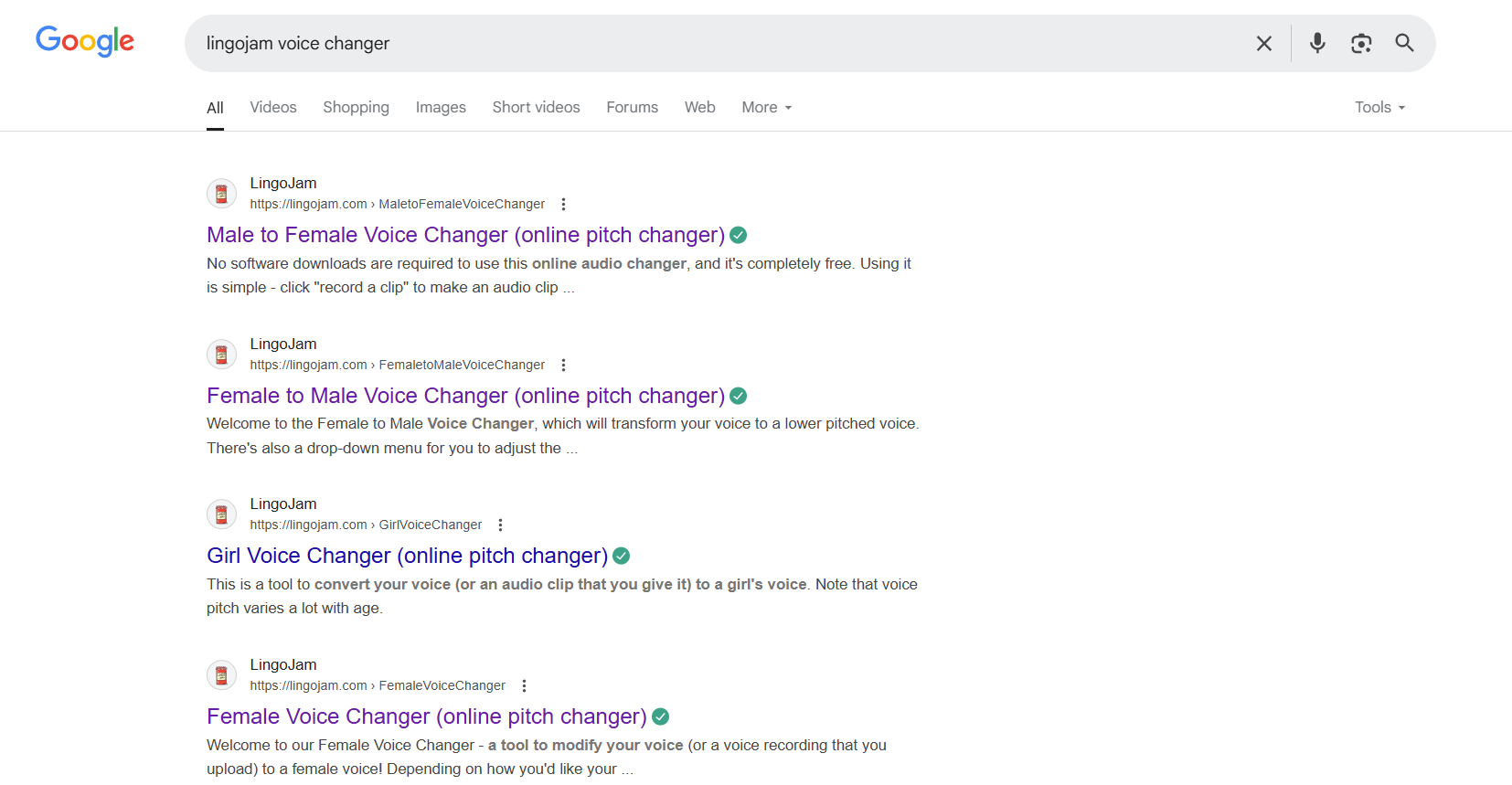 Access Lingojam voice changer