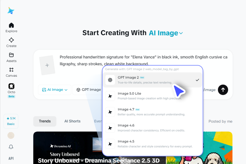 Select generation models and create 