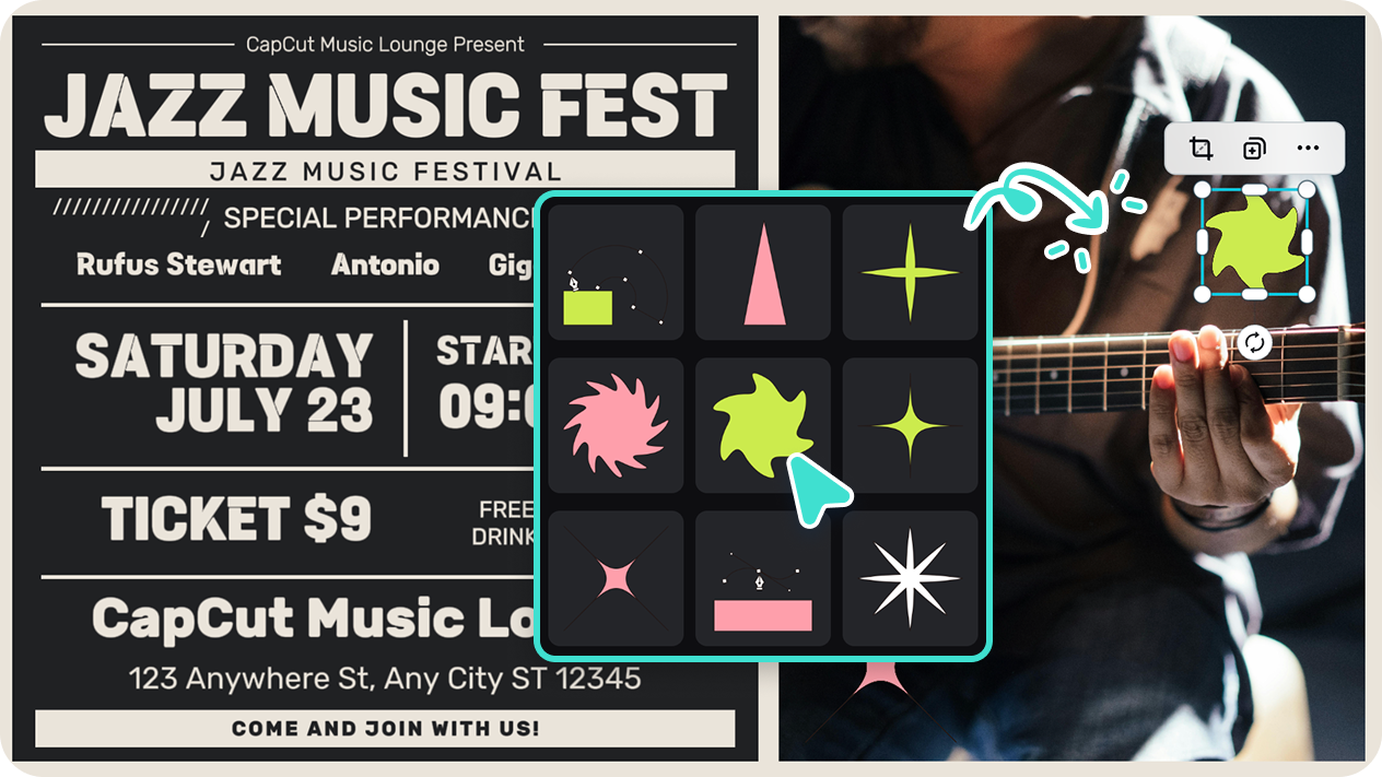 Creative AI online editing space for attractive designs