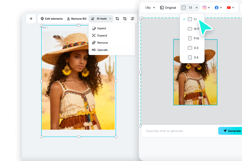 Edit photos using AI tools in CapCut