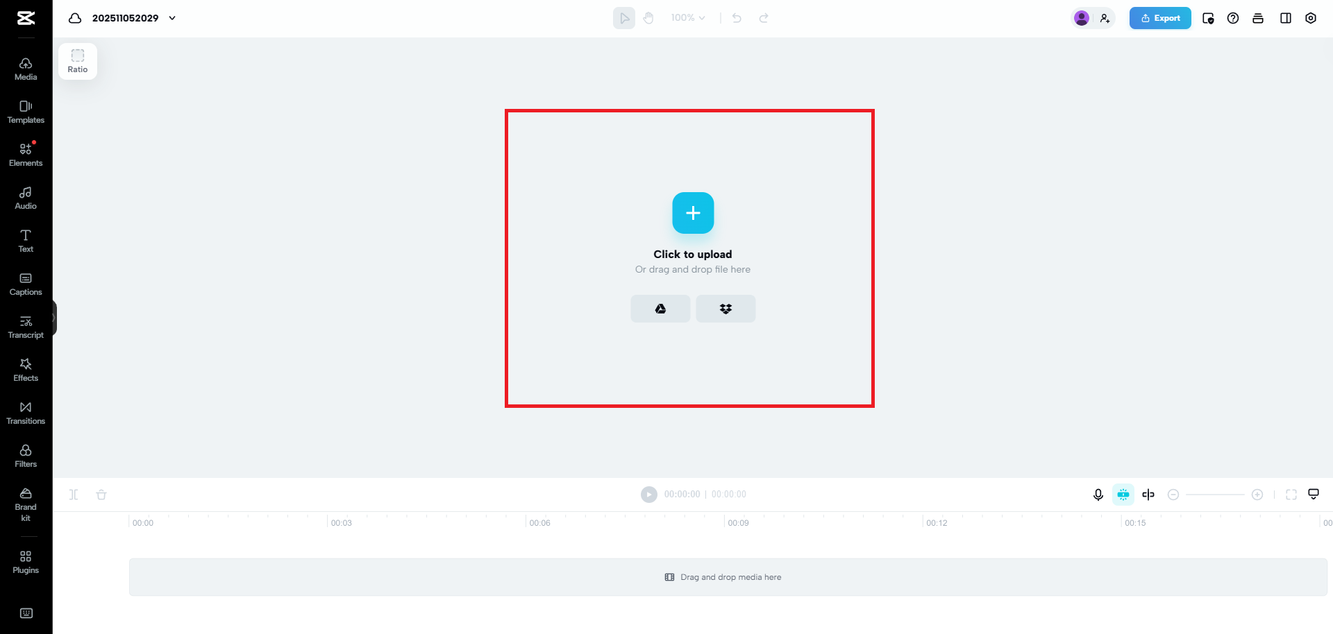 Upload your video file
