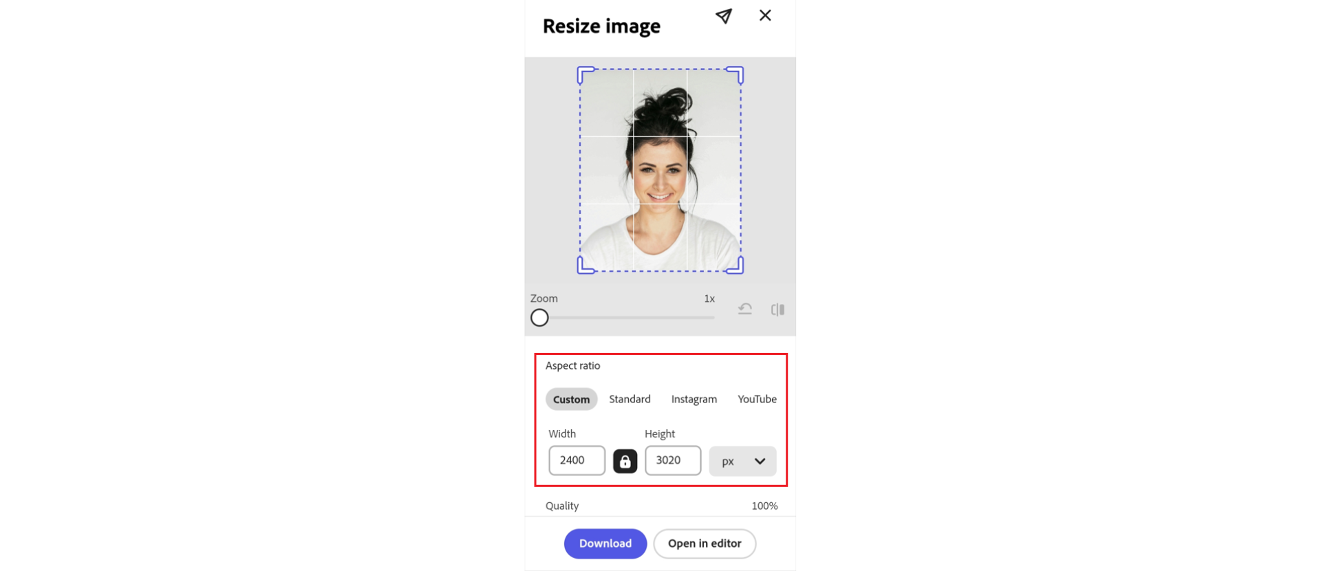 Resize your photo