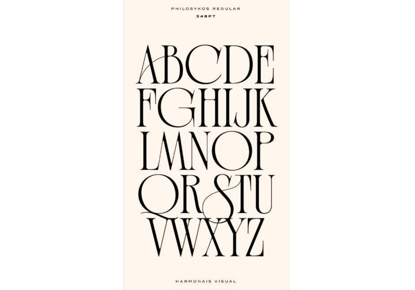 Classic serif font poster design with elegant traditional style
