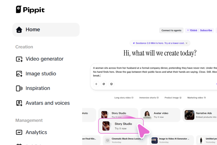 Step 1: Access the Story Studio