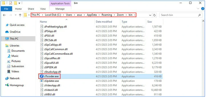 Pokazuje, jak przekonwertować plik Zoom na MP4 za pomocą zTscoder w systemie Windows