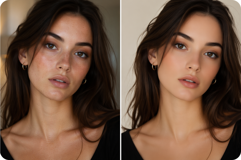 Conserva los detalles faciales naturales