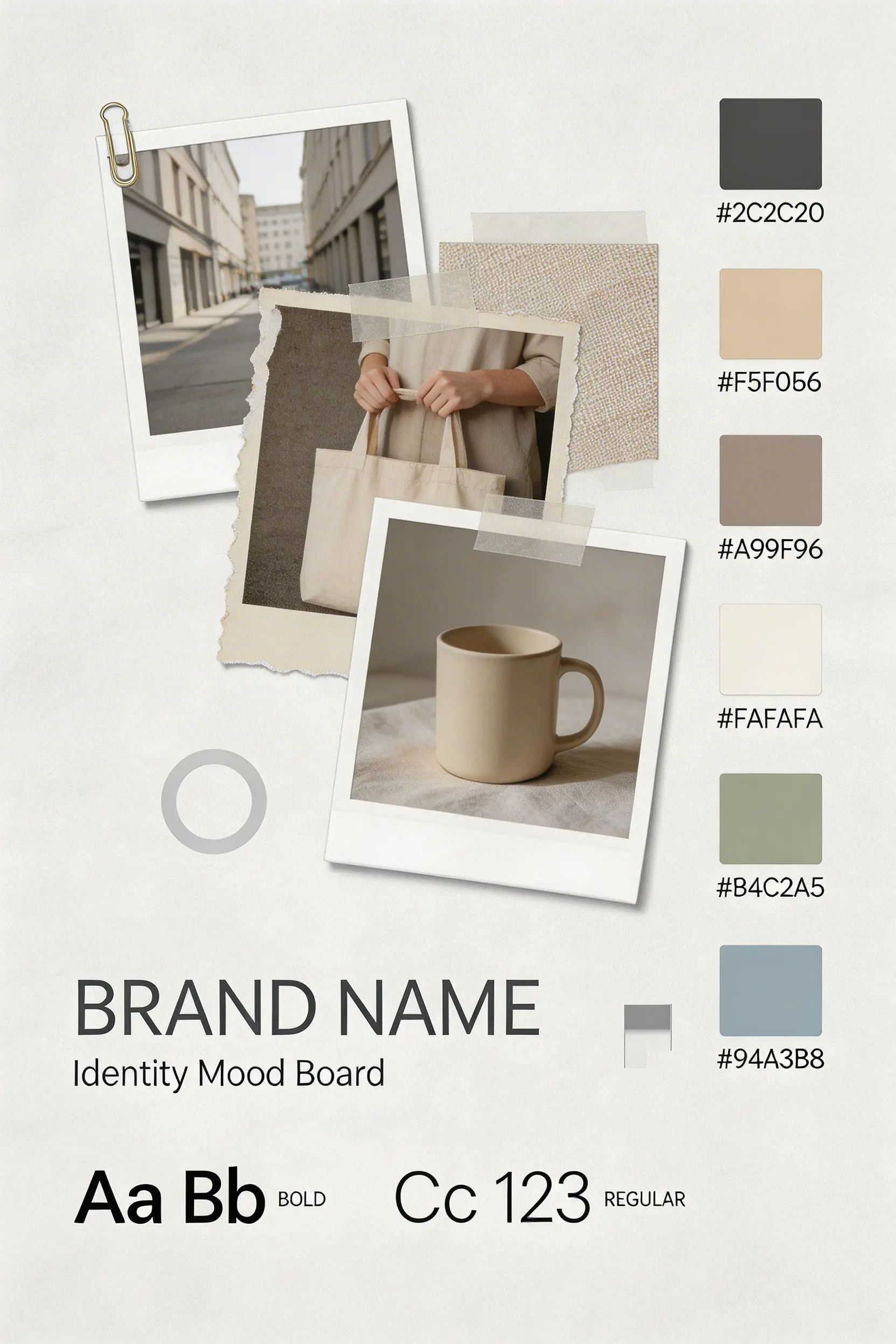 A finished mood board made in CapCut's online editor