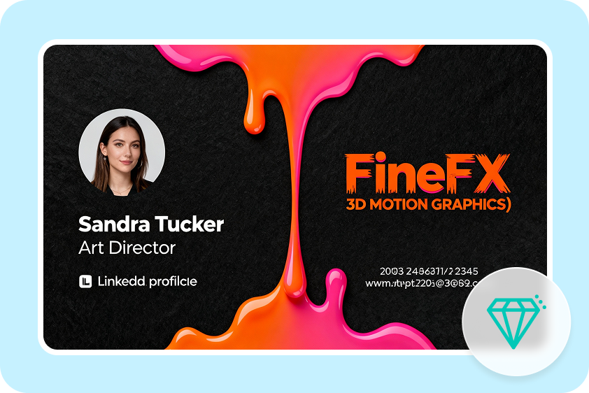 High-quality output from the CapCut AI business card generator