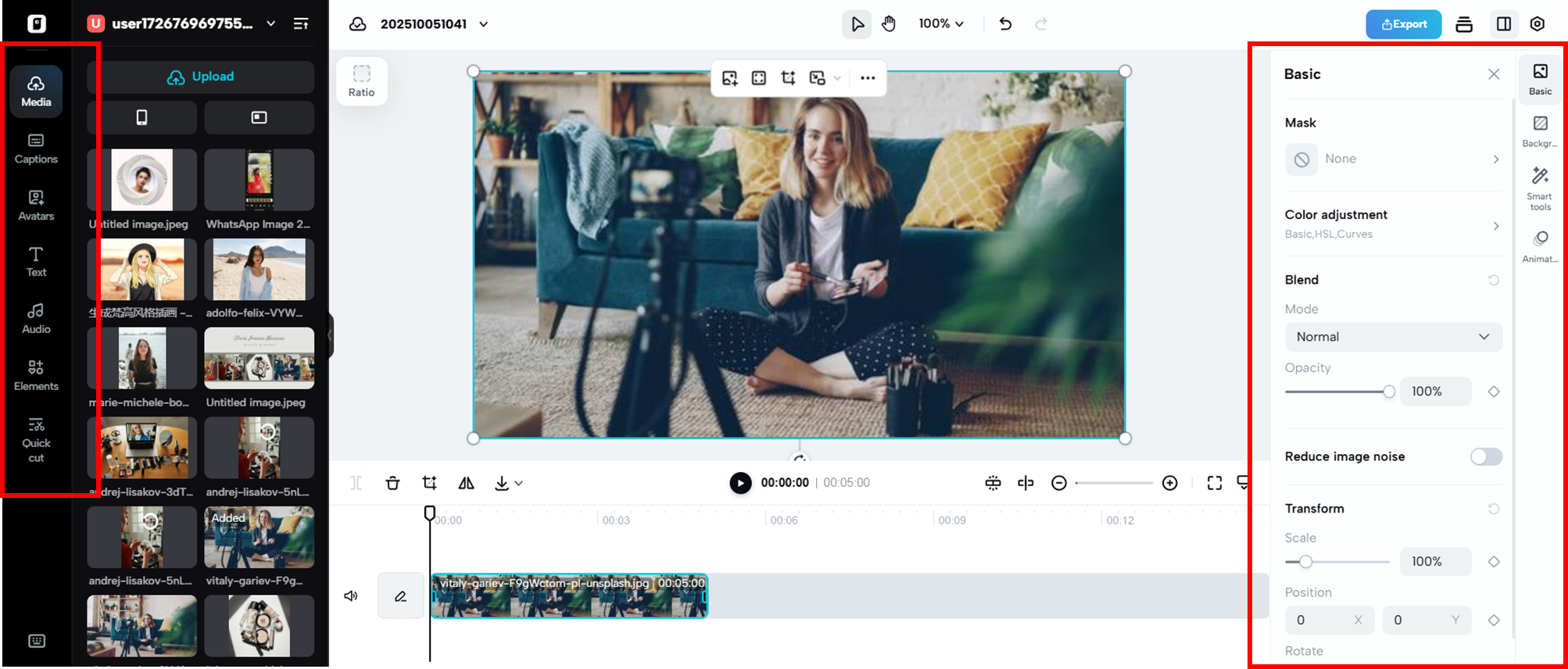 Advanced editing interface