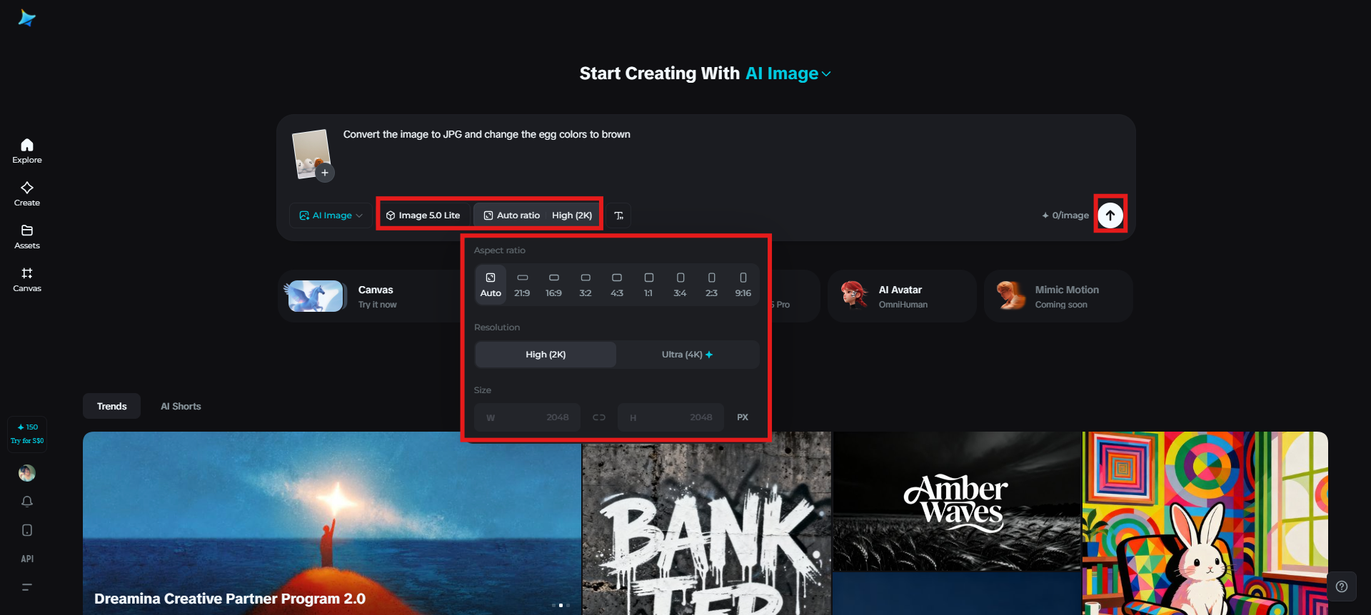 Select the image model and generate the JPG image