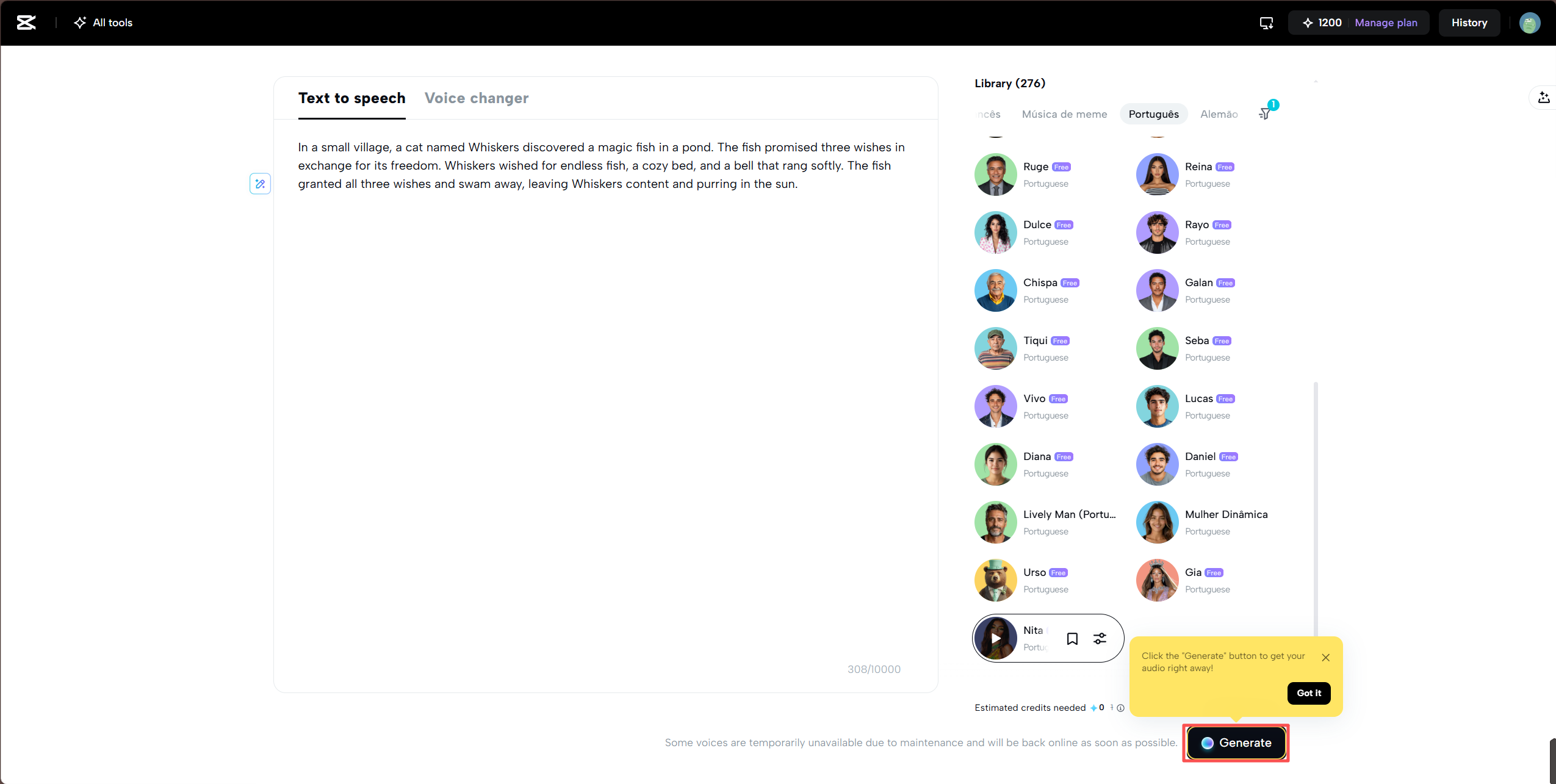 generate automatic narration
