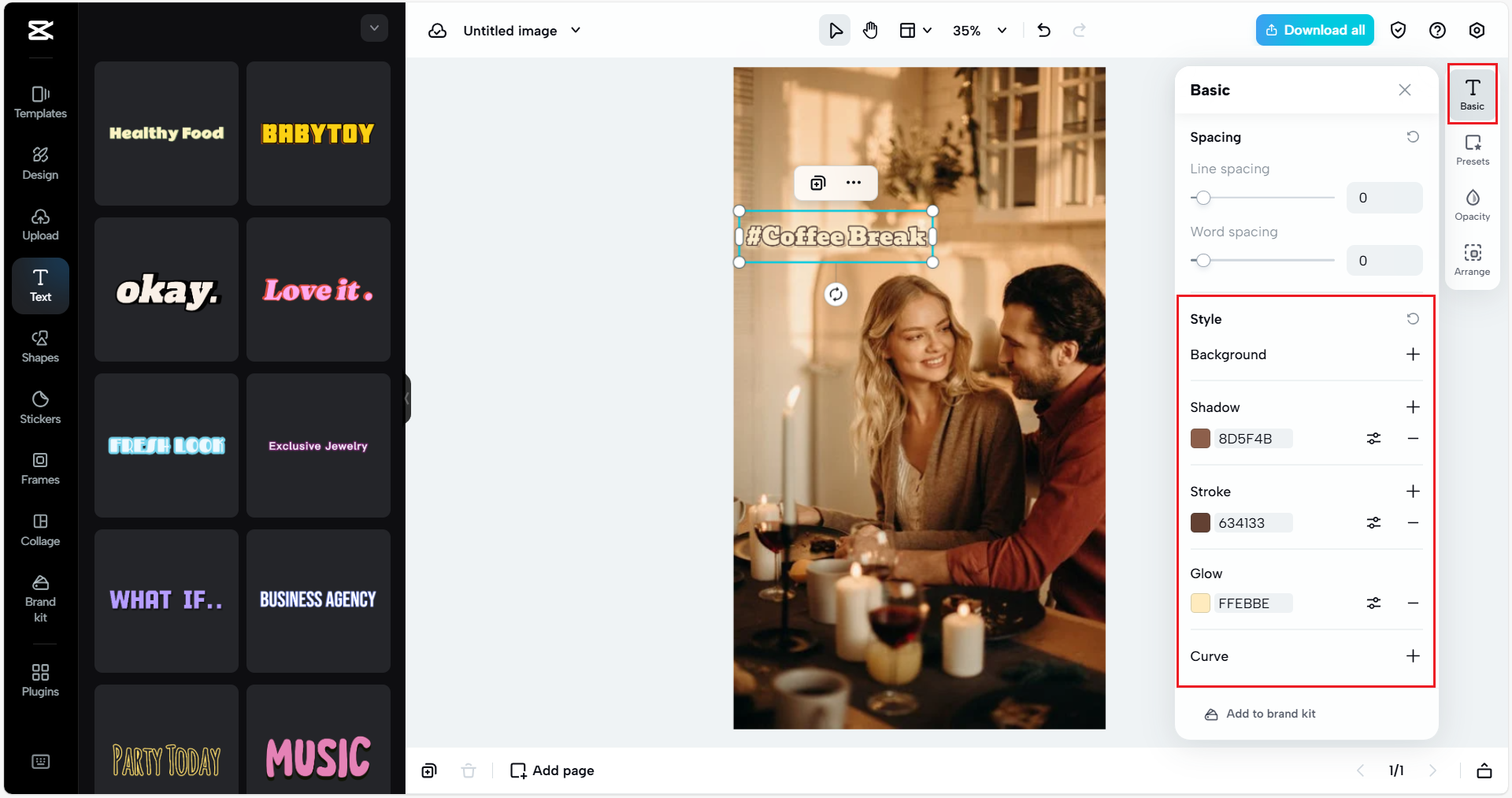 Style your caption on Instagram post