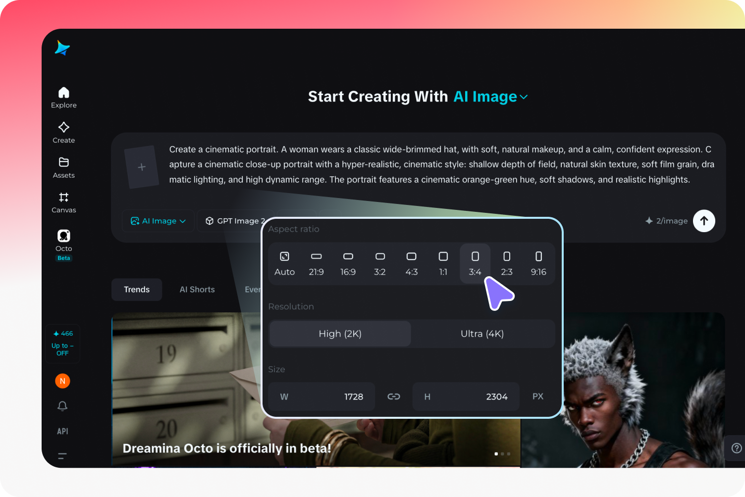 Customize settings and generate