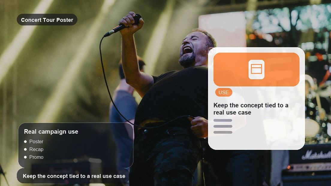 Concert Tour Poster Maker realistic image for keep the concept tied to a real use case