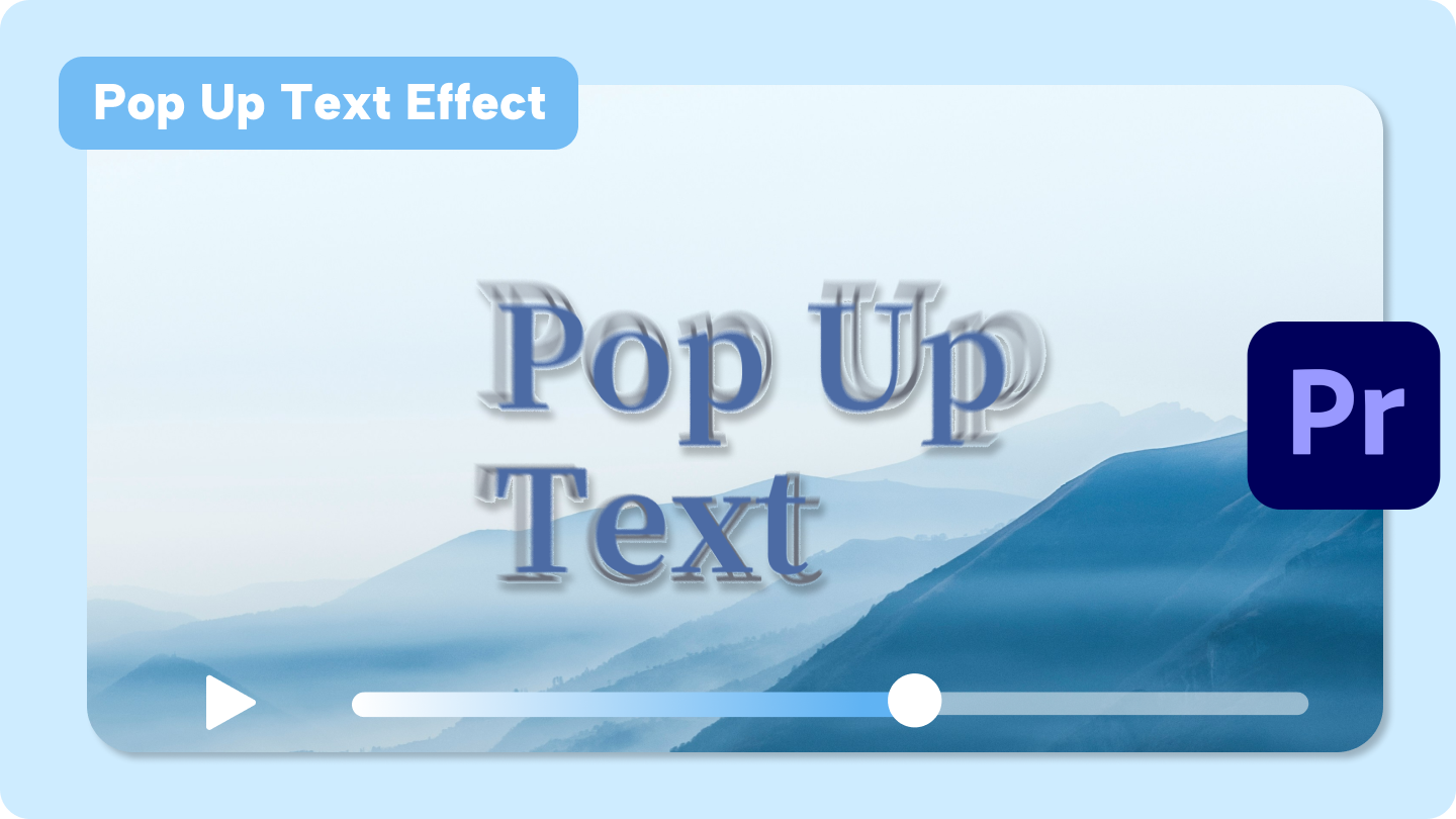 text pop up premiär pro
