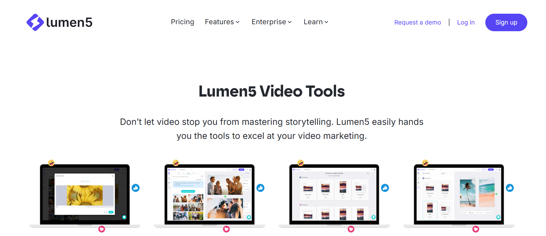 Lumen5's interface