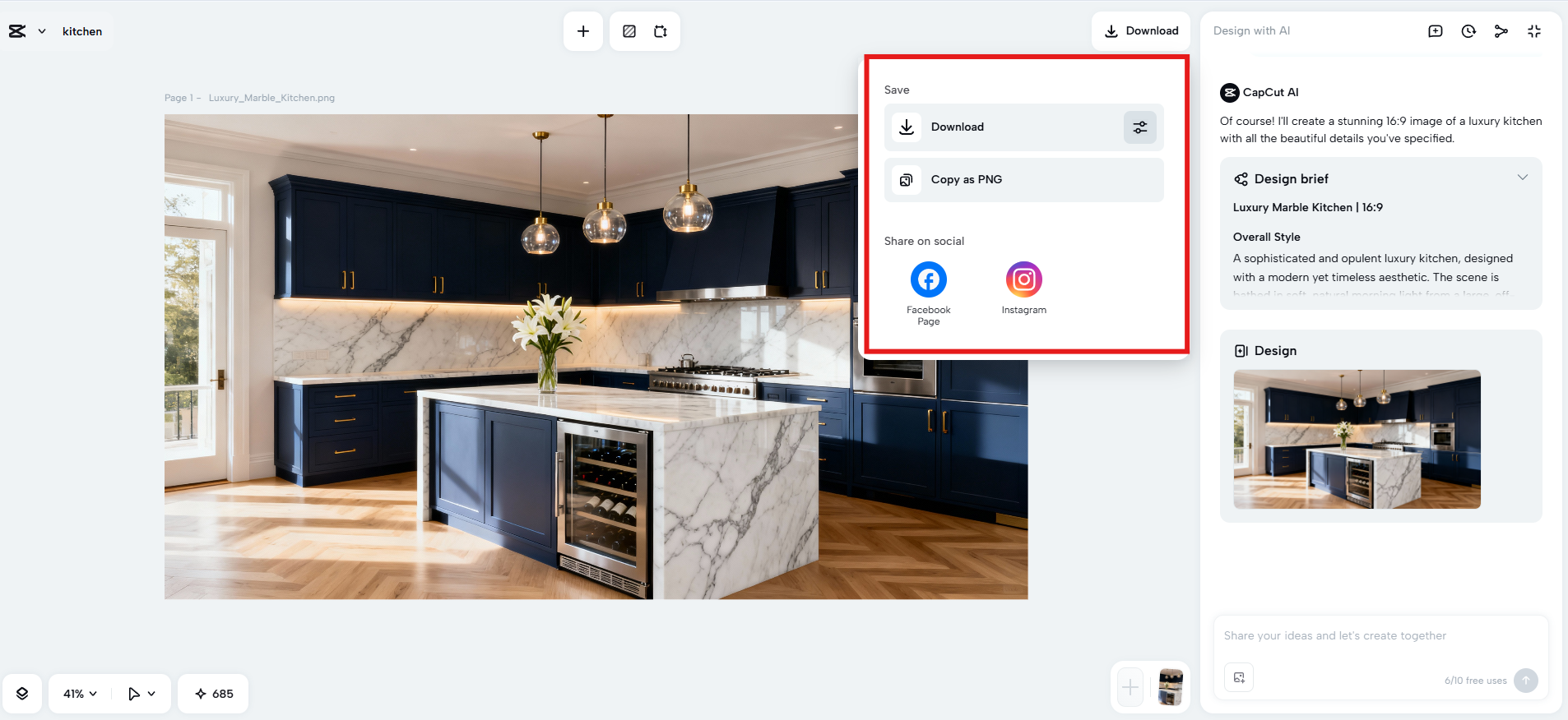 Download and share the design