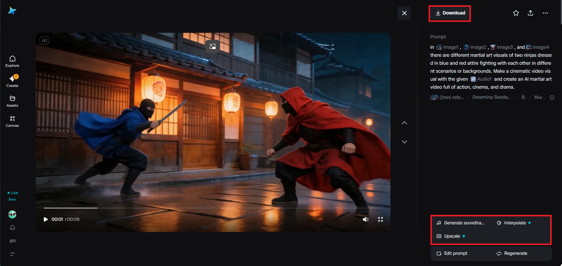 Preview, enhance, and download