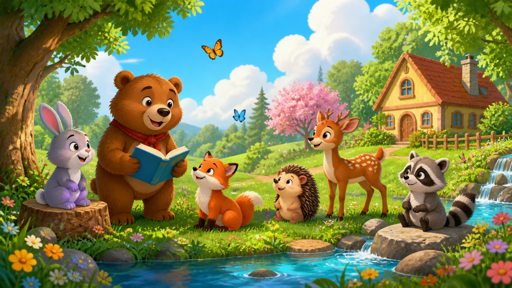 AI Preschool Story Video Generator original 16:9 cover visual
