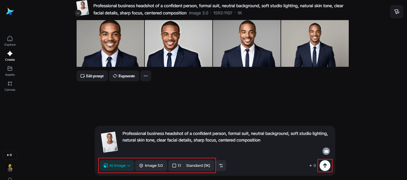 Erstellen Sie professionelle Porträts mit KI kostenlos.