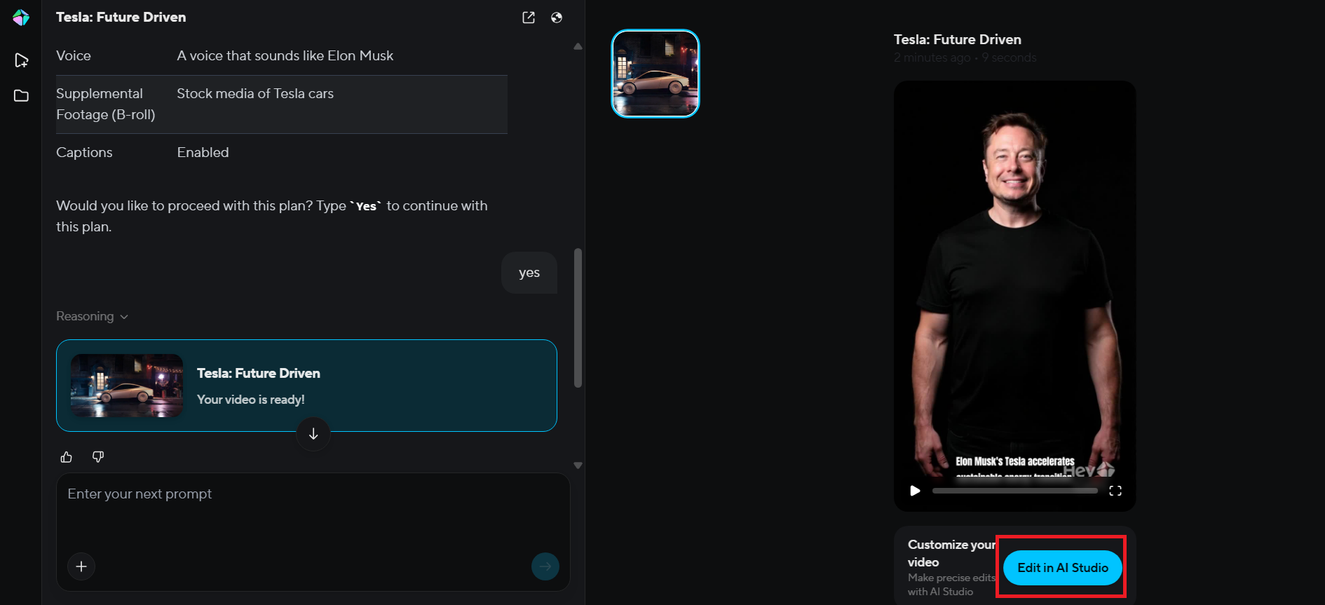 Revise e confirme a direção