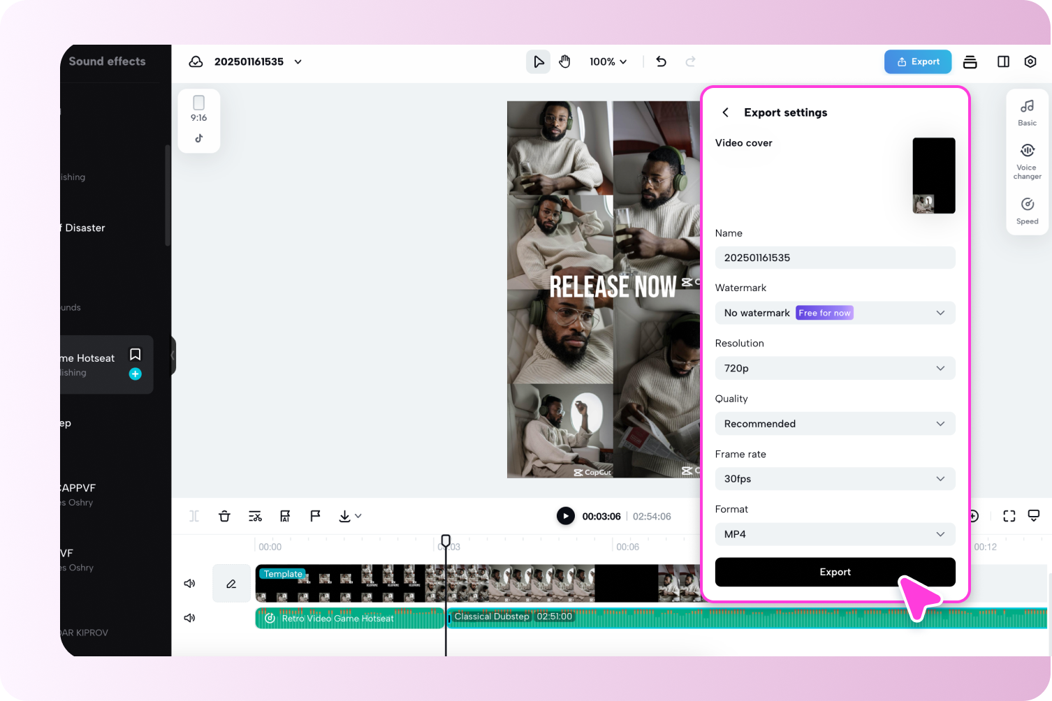 Export & share effortlessly
